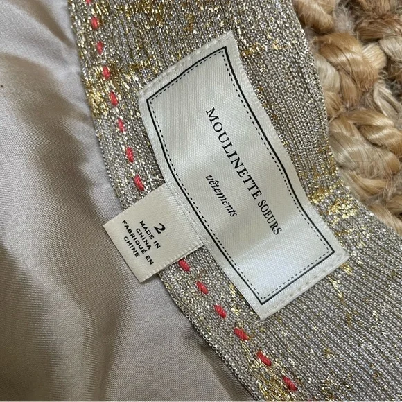 Anthropologie Moulinette Soeurs Gold Fallen Star Maxi Skirt size 2 🌟 - Picture 9 of 9